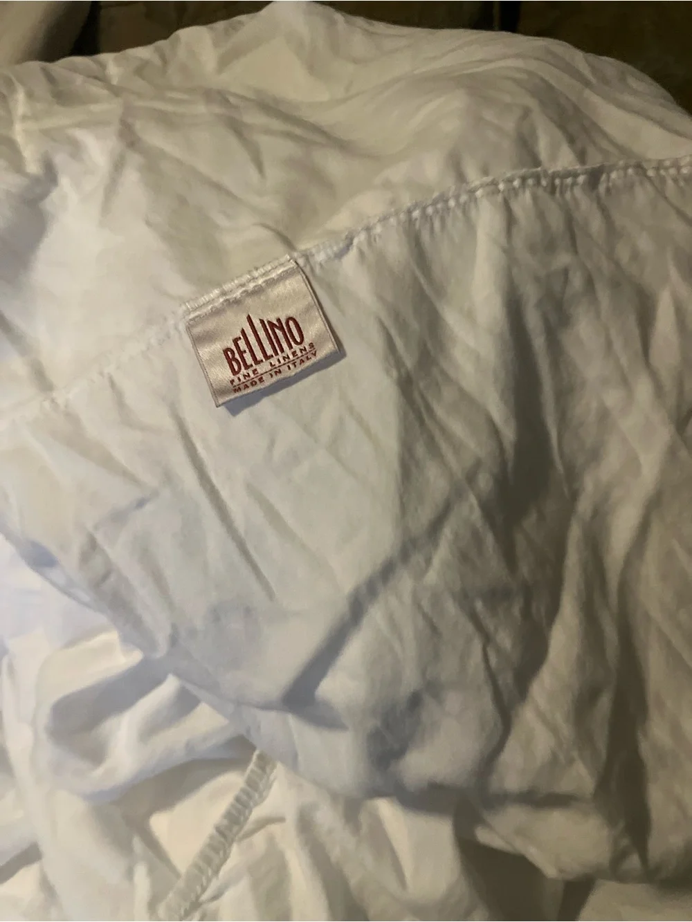 Bellino Fine Linen White Fitted Sheet with Elastic Edge